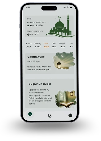 iftarAz mobil tətbiqində Ramazan vaxtları