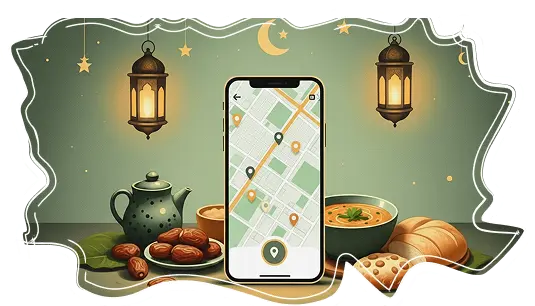 iftarAZ mobil tətbiqində restoran əraziləri