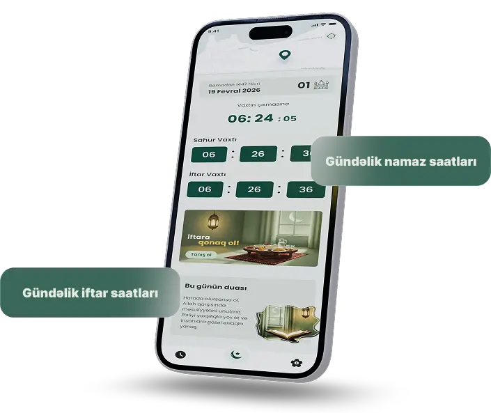 iftarAz mobil interfeysi